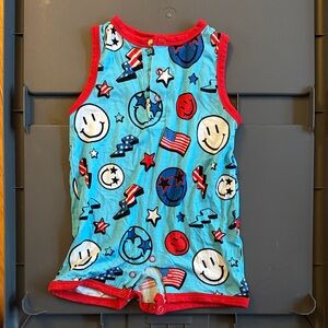 Birdie bean patriotic bamboo romper
